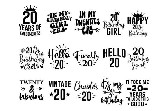 20th Birthday SVG Bundle