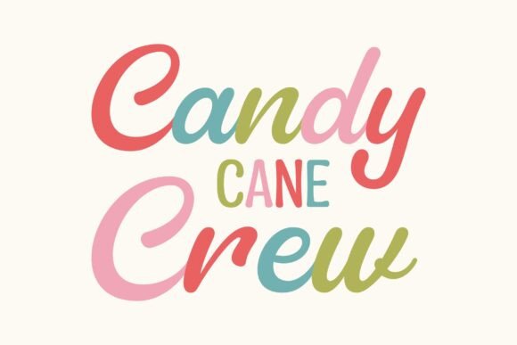 Candy Cane Crew Retro SVG Cut File