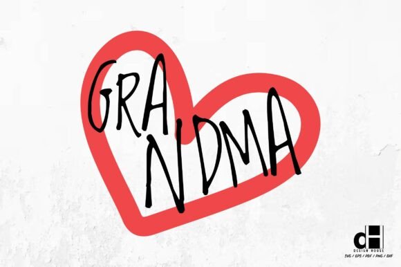 Grandma Hearts-Grandma SVG PNG