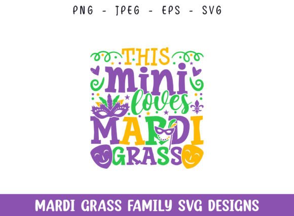 Mini Loves Mardi Grass SVG Design