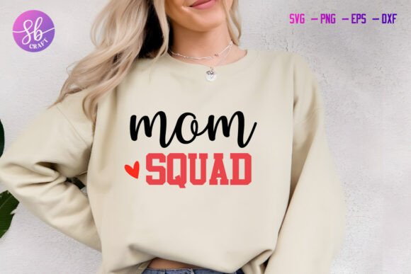 Mom Squad Baseball Shirt Svg