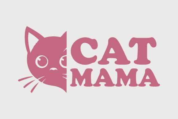 Peeking Cat Mama Mother s Day SVG Design