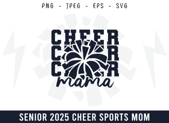 Proud Cheer Mama Design SVG