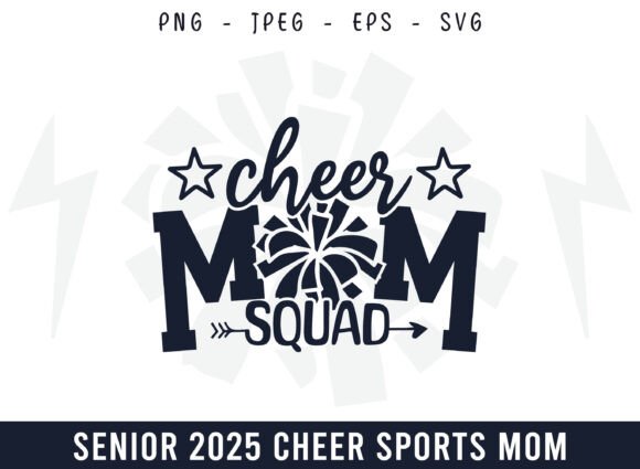 Proud Cheer Mom Squad Design SVG