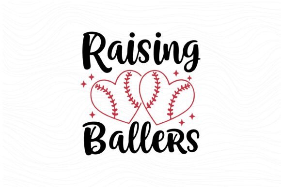Raising Ballers Baseball Heart SVG PNG
