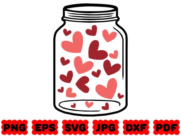 Valentine Mason Jar SVG Valentine Jar